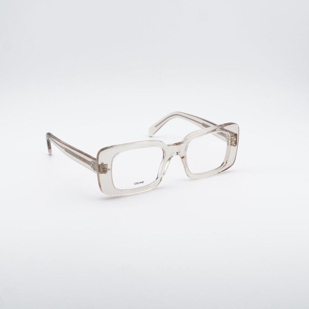 Celine CL50163I 045 Eyeglasses Transparent Beige 51mm Square Frame